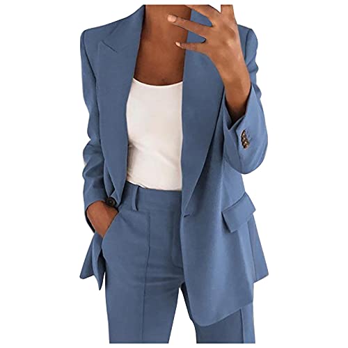 Women Elegant Blazer Jacket Fall Long Sleeve Solid Colour Plus Size Business Oversize Work Wear Classic Suit Outwear C-151